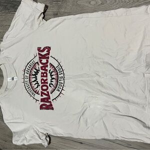 Bella Canvas University of Arkansas Razorbacks Cream T-Shirt